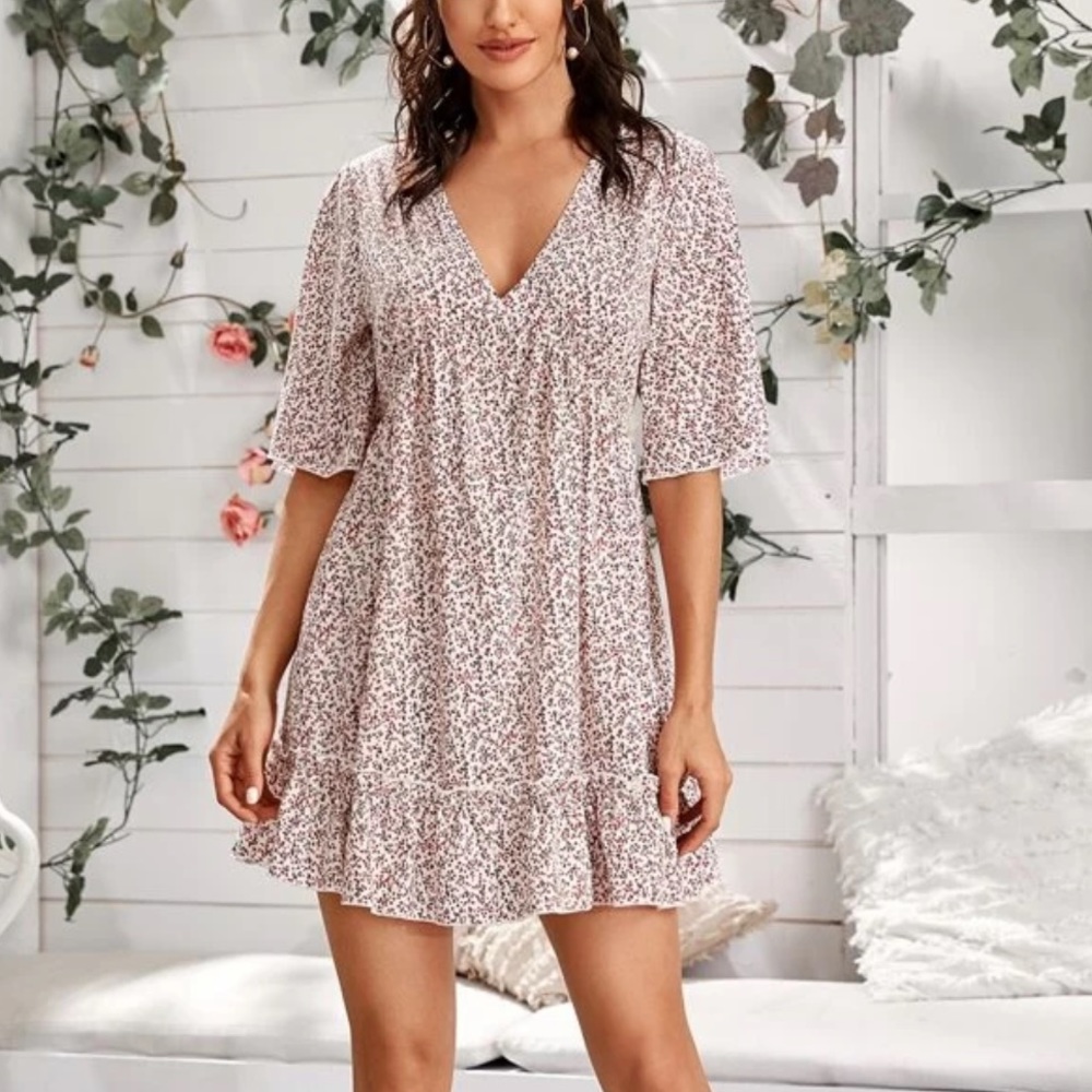 SHEIN flowy babydoll dress